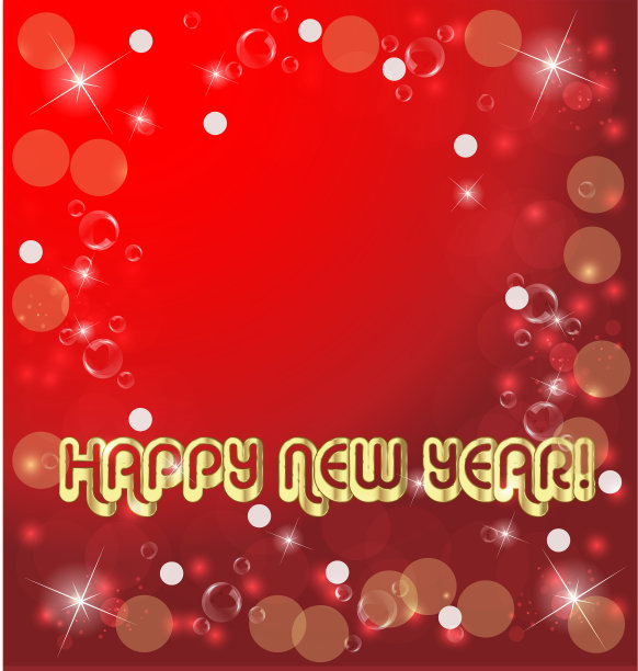 红色背景的贺年卡图片下载