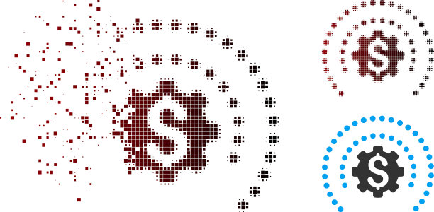 尘埃像素半色调金融行业保护图片下载