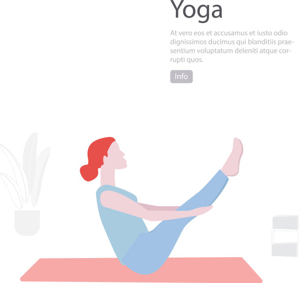 瑜伽平面简约性格图片下载