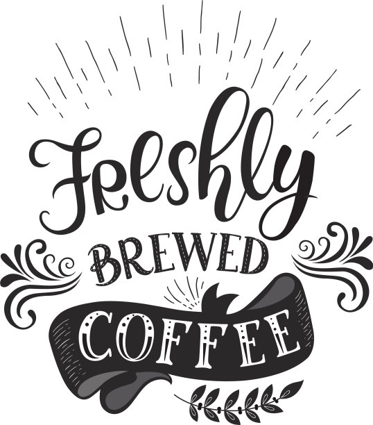 手绘咖啡报价的横幅图片下载