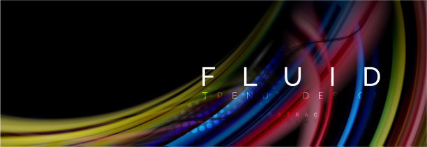 流动发光的颜色运动概念流行图片下载