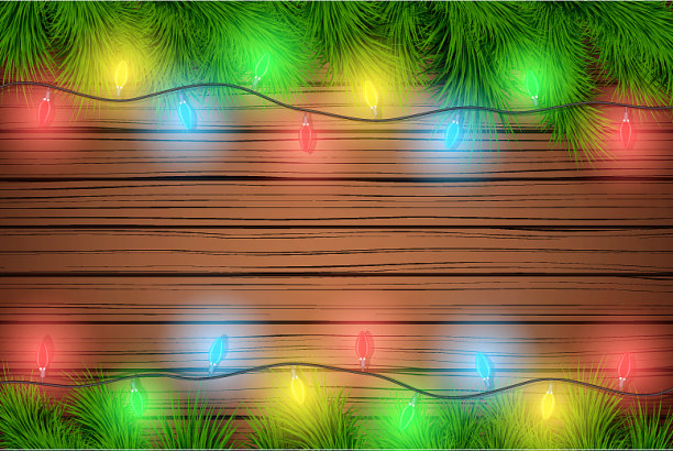 圣诞木制背景图片下载