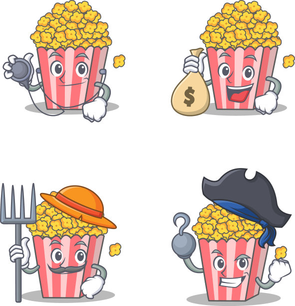 一套爆米花人物与医生钱嘴图片下载