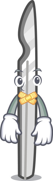 无声手术刀吉祥物卡通风格图片下载