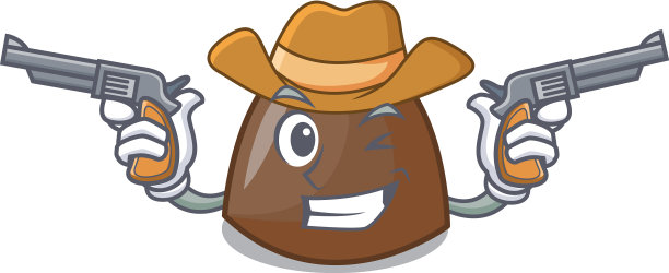 牛仔巧克力糖果卡通人物图片下载