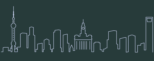 上海单线天际线图片下载