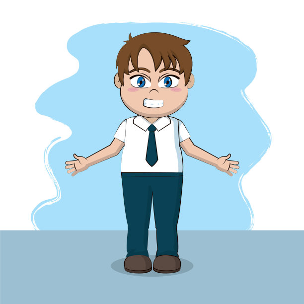 卡通可爱的小学生图片下载