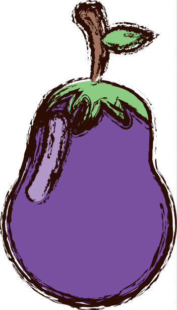 紫色蔬菜茄子图标图片下载