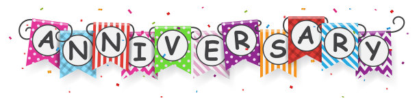 周年纪念彩旗飘扬图片下载