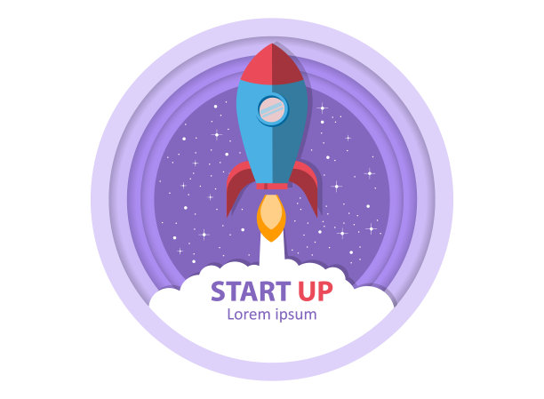 开始起飞的火箭符号图片下载