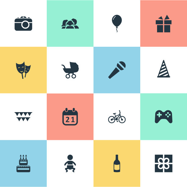 一套简单的庆祝活动图片下载