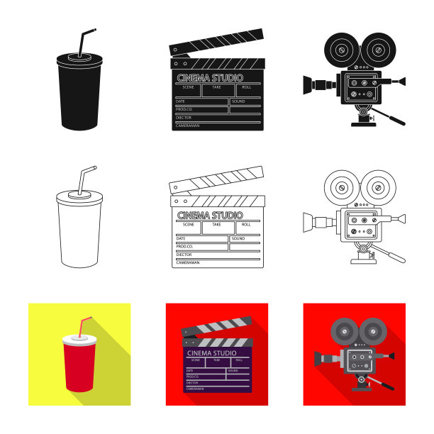 设计电视和电影标志图片下载