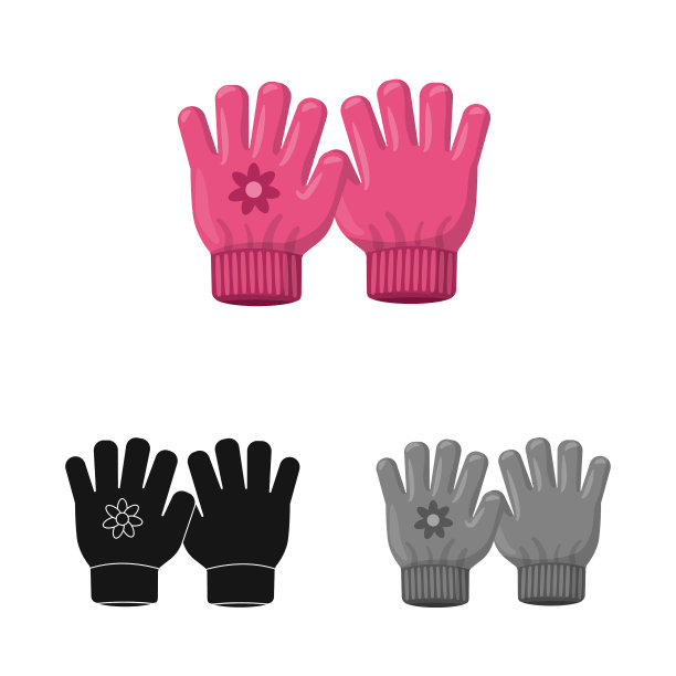 手套和冬季图标的设计图片下载