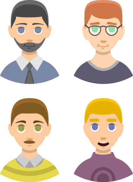 白人情感男性头部强调性格图片下载