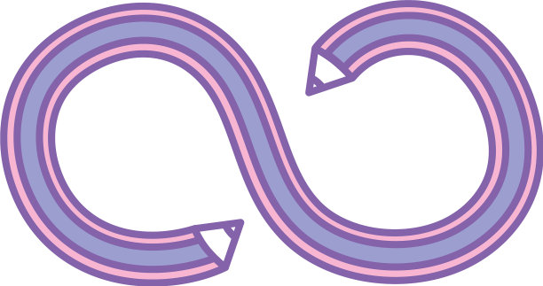 带曲线和双点的铅笔图片下载