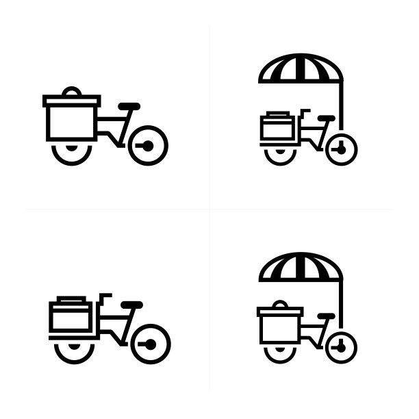 移动食物自行车图标图片下载