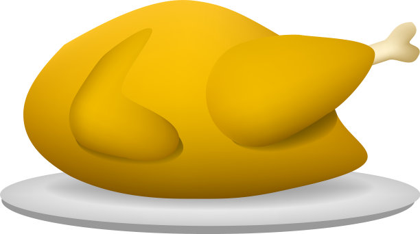 3d烤全鸡侧面的盘子图片下载