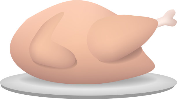 3d生全鸡侧面的盘子图片下载