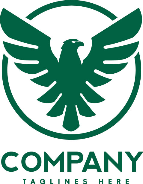 带圆形标志的鹰鸟图片下载