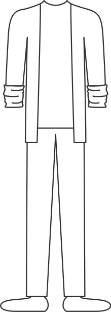 男士服装搭配运动夹克、长裤和鞋子图片下载