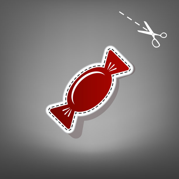 糖果标志红色图标与图片下载