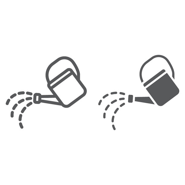 浇水罐线和字形图标农业图片下载