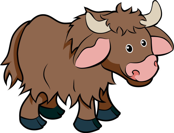 卡通牦牛动物人物图片下载