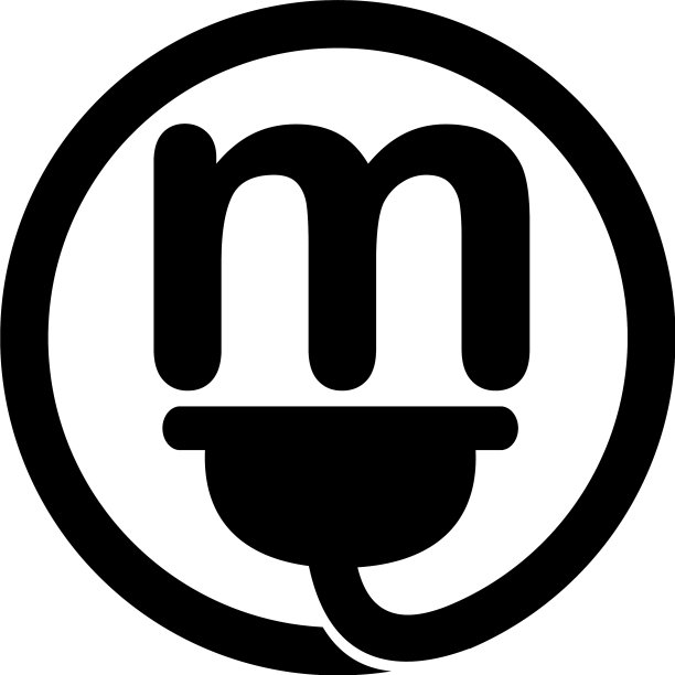 字母M电源插头图片下载