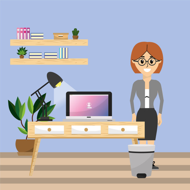 女人在办公室图片下载