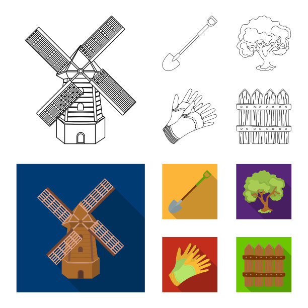 一把有把手的铲子放在花园里的一棵树上图片下载