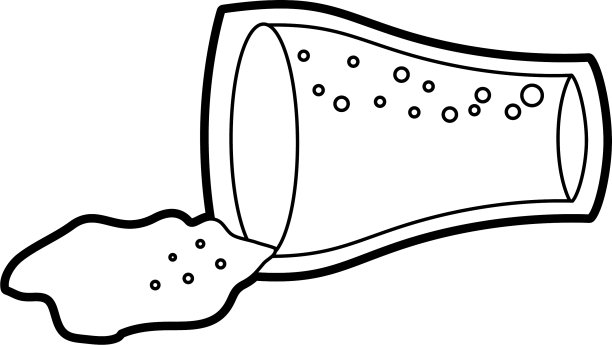 打翻了杯子的可乐喝起了泡泡图片下载