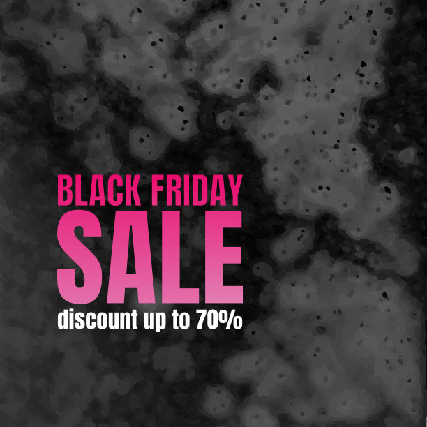 水彩纹理的黑色星期五促销海报图片下载
