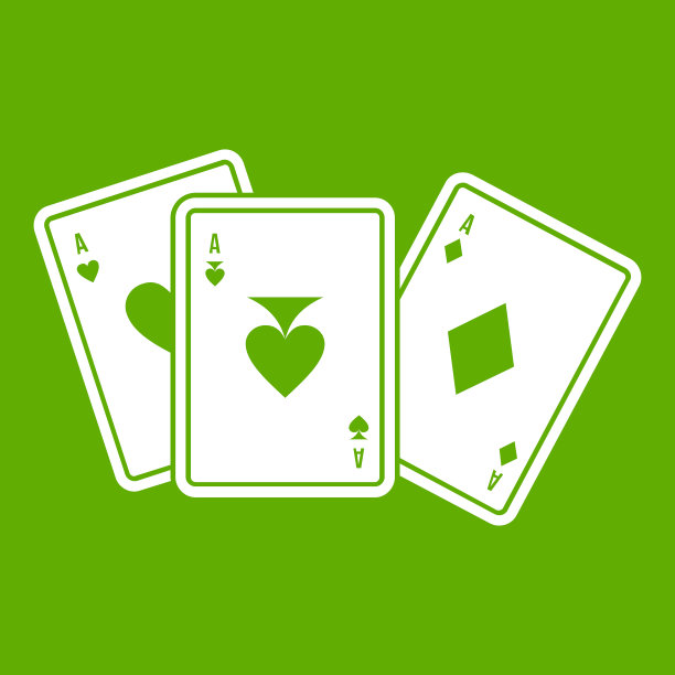 纸牌图标绿色图片下载