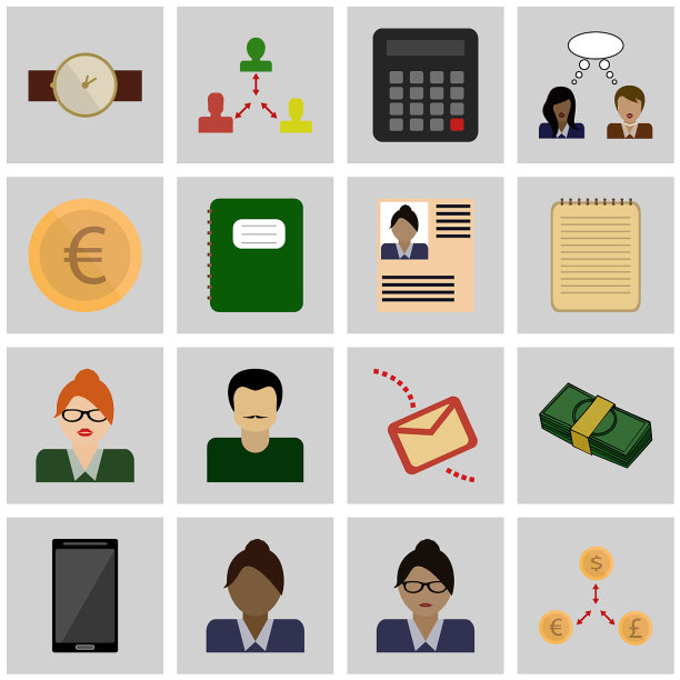 一套图标盈利概念图片下载