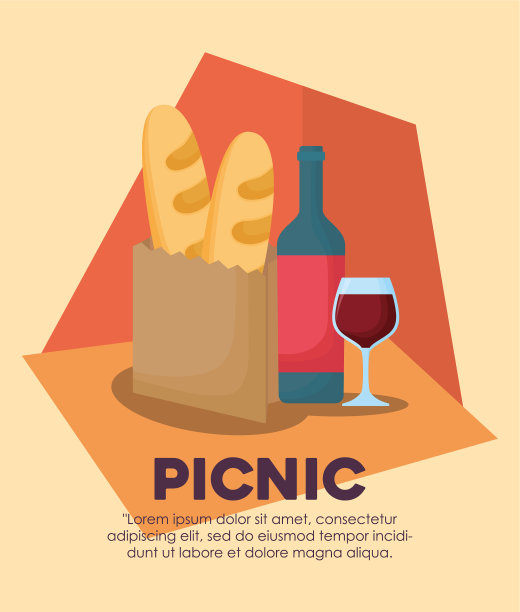 野餐食物设计图片下载