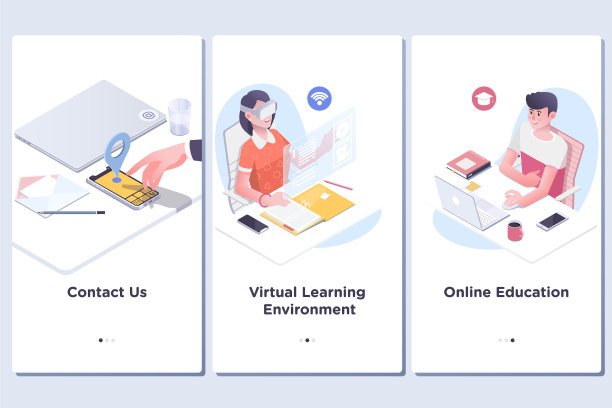 在线教育理念现代用户界面用户体验图片下载