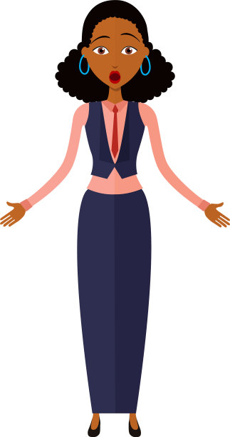 震惊的非裔美国妇女情绪激动图片下载