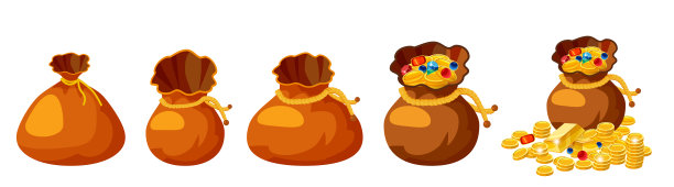 一套旧购物袋，袋子空了又满了图片下载