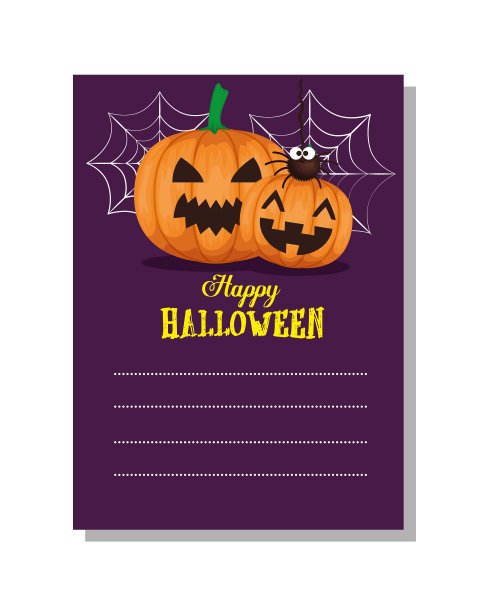 万圣节快乐的南瓜卡图片下载