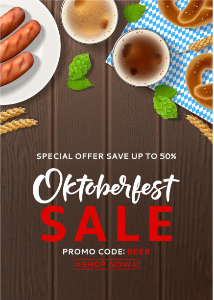 啤酒节销售广告传单图片下载