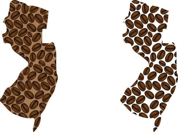 新泽西-咖啡豆地图图片下载