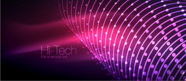 高科技未来科技背景霓虹形状图片下载