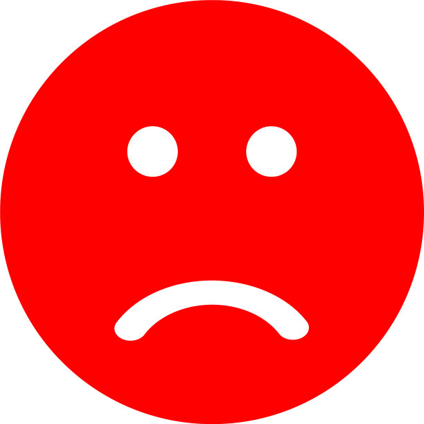 悲伤的微笑平面图标符号图片下载