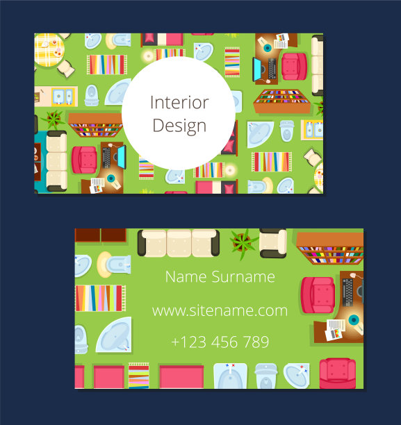 室内设计名片图片下载