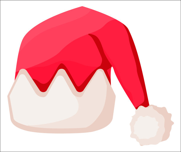 圣诞老人帽与装饰在皇冠形式孤立图片下载