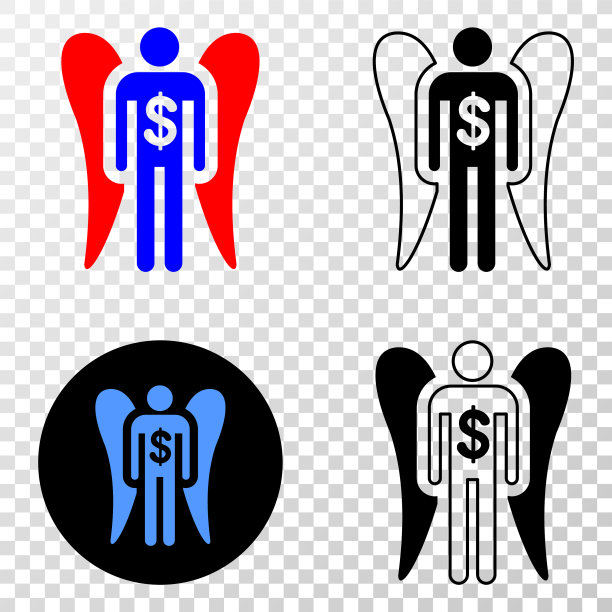 天使投资人eps图标与轮廓图片下载