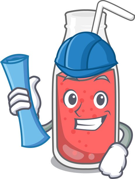 建筑师草莓冰沙人物卡通图片下载