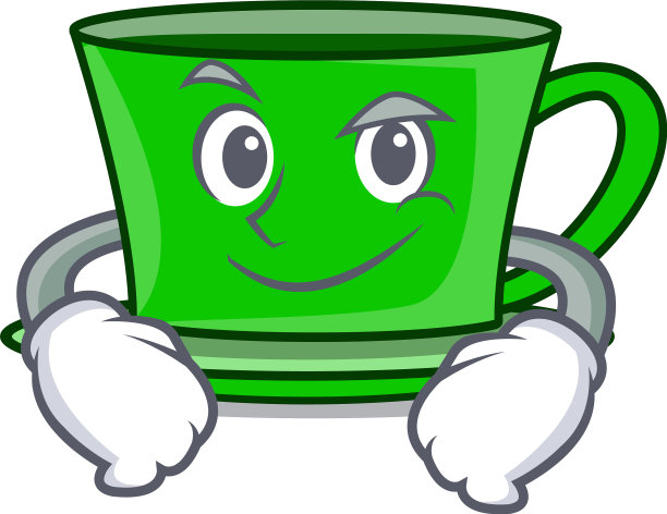 傻笑的绿茶卡通人物图片下载