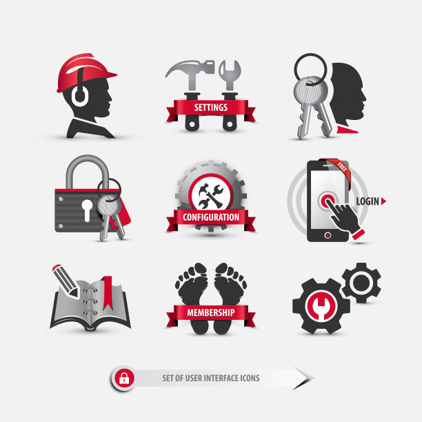 一组用户界面图标图片下载