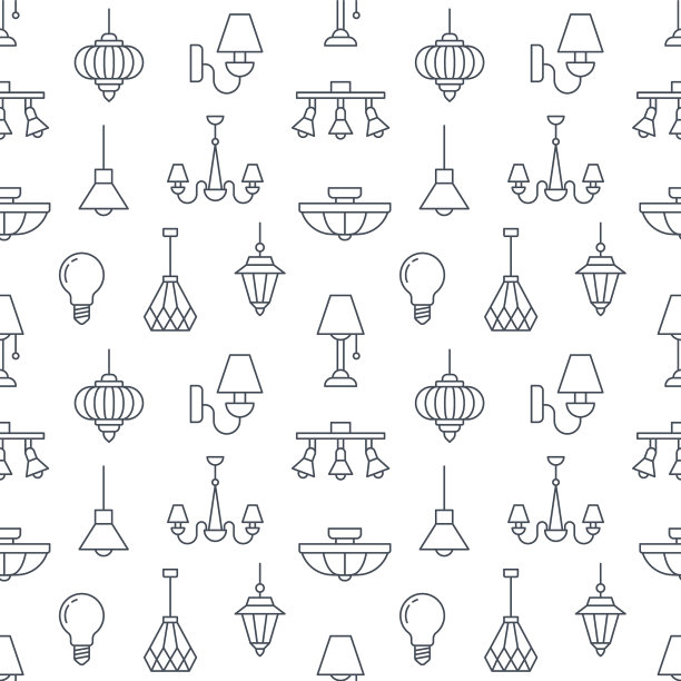 灯具采用无缝图案线图片下载